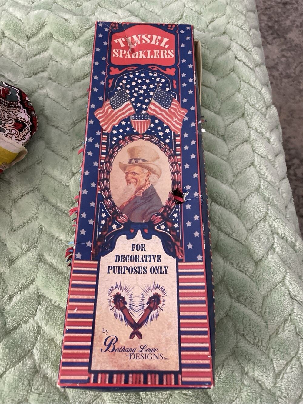 Bethany Lowe Designs Patriotic Tinsel Sparklers LG6709 Uncle Sam Box Set